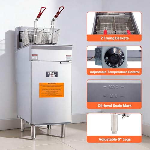Commercial Natural Gas Fryer (Natural Gas:46-55 lbs)