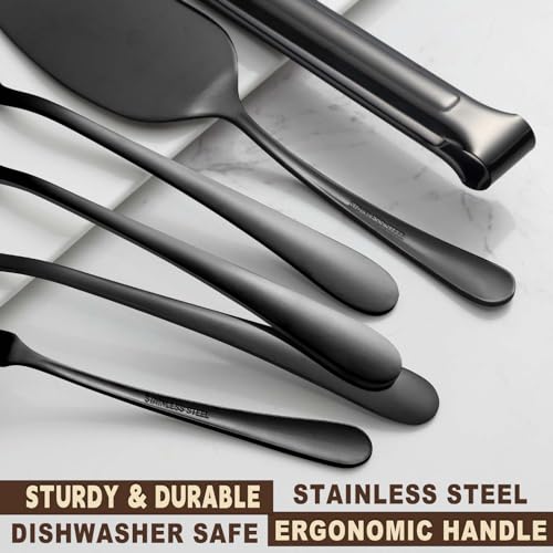 Black 20 Piece Serving Set (Black)