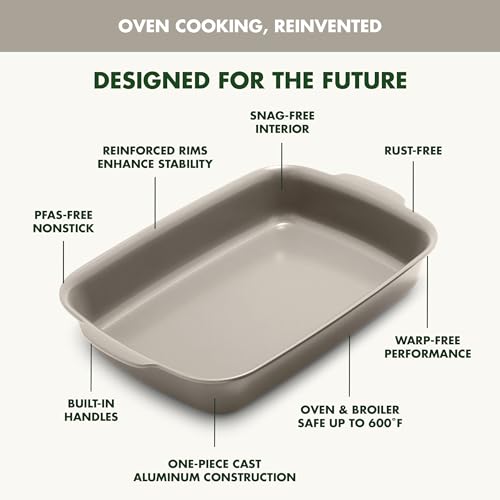 Premiere Ovenware Healthy Ceramic Nonstick 4 Piece Bakeware Set (4 Piece Bakeware Set / Taupe)