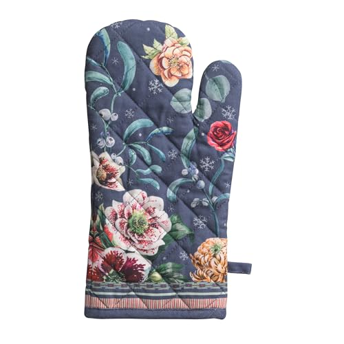 Maison d'Hermine Oven Gloves 100% Cotton Oven Mitt (086 - Christmas Joy / 7.5" x 13" (Oven Mitt))