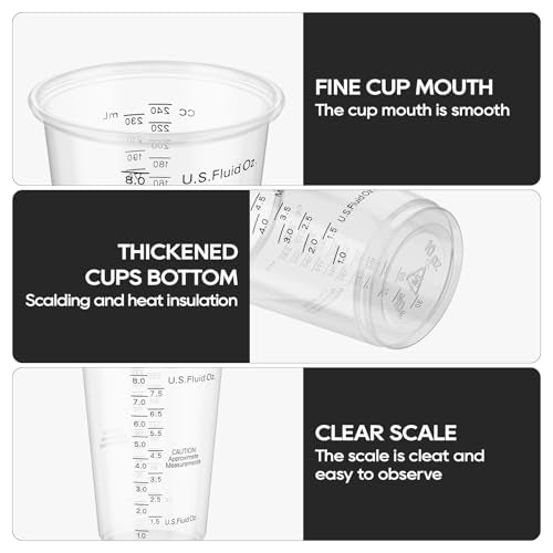 Plastic Measuring Cups 8OZ (100 Count)