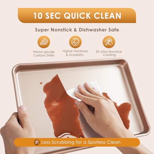 Baking Sheet Pan Set of 3 (Rose Gold)
