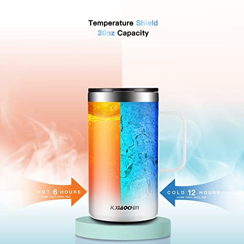 20 oz Insulated Coffee Mug (A1.Pearl White / 20 ounces (1 pack))