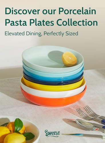Pasta Bowls 30 Ounce Salad Serving Bowls Set of 6 (8.4 inches / Hot Assorted Colors)