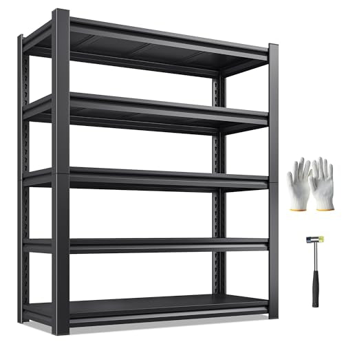 5 Tier Garage Shelving for Garage (72" H x 36" W x 16" D)