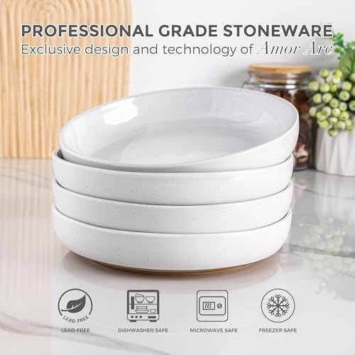 8.75'' Large Ceramic Pasta Bowls (White(8.75inch))