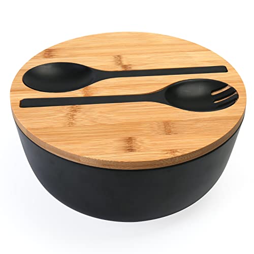 Black Salad Bowl Set (Black)