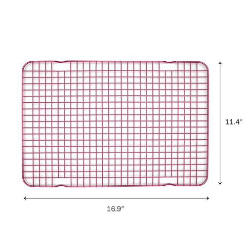Non Stick Wire Cooling Rack (Big Chill (16.9" x 11.4") / Raspberry)