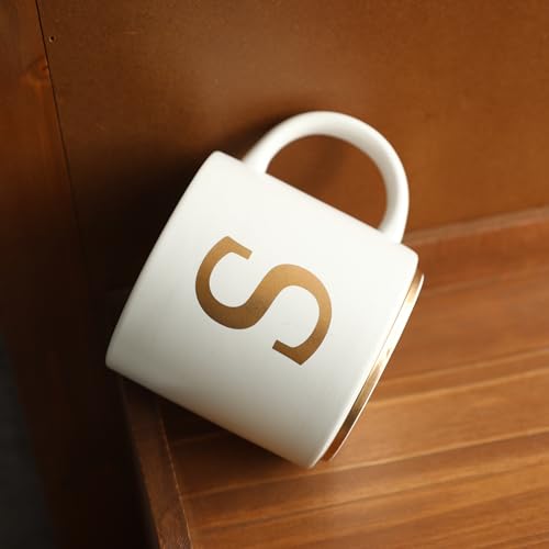 Monogram Ceramic Mugs (gold-S)