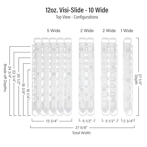 Visi Slide Gravity Fed Organizer for 12 (2 Count)