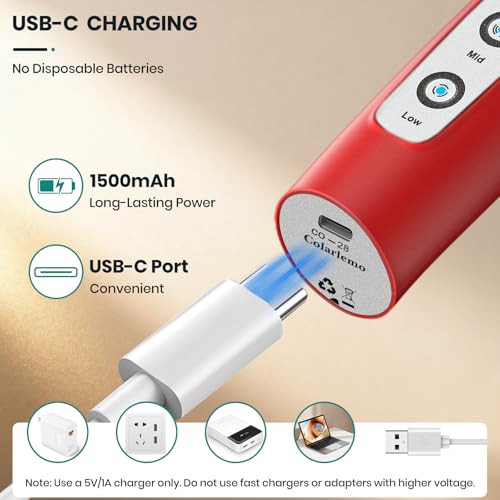 Milk Frother Handheld Rechargeable with Stand