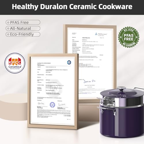 Lux 13pc Forged Lightweight Nonstick Ceramic Cookware Set (Eggplant)