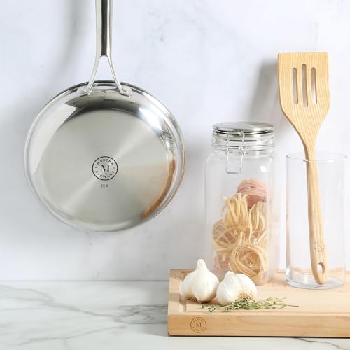 Badgley Hybrid Nonstick 9.5 Inch TriPly Stainless Steel Fry Pan & Stay Cool Handle (Triply Stainless / 9.5" Fry Pan)