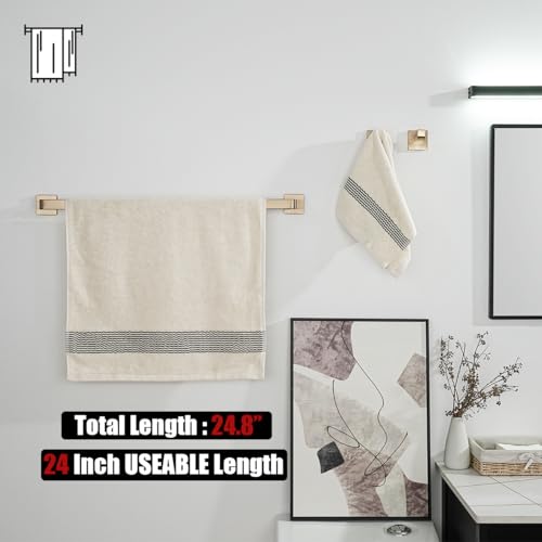 Champagne Bronze Towel Bar (26.41 Inch / Champagne Bronze)