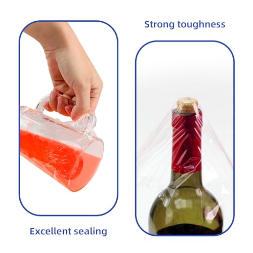 Plastic Food Wrap with Slide Cutter Kitchen Cling Wrap 12 inch Professional BPA Free Polyethylene Materials Quick Cut 750 Ft Food Service Cling Film Wrap for Restaurant (750 Sq Ft)
