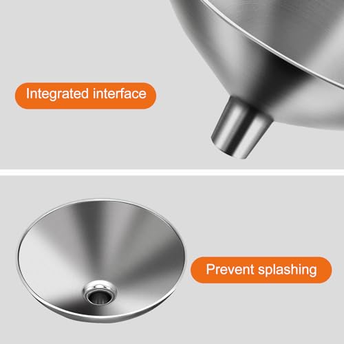 2 Piece Small Stainless Steel Filling Mini Funnel