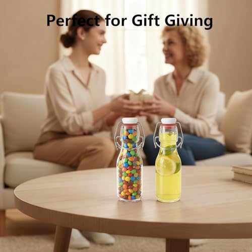 24pack 4oz Swing Top Glass Bottles with Airtight Lids for Vanilla (4 oz 24 pack)
