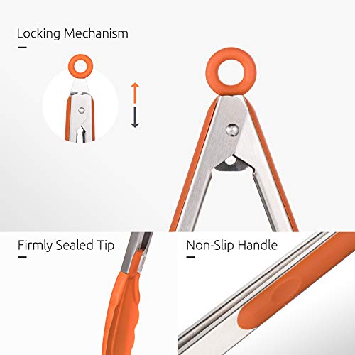 Kitchen Tongs for Cooking ((06) Orange)