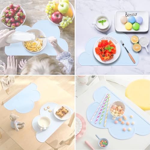 Kids Placemats (Light Blue / 18.8"L x 10.4"W)