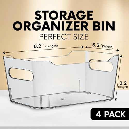 Small Clear Plastic Storage Bins (Small)