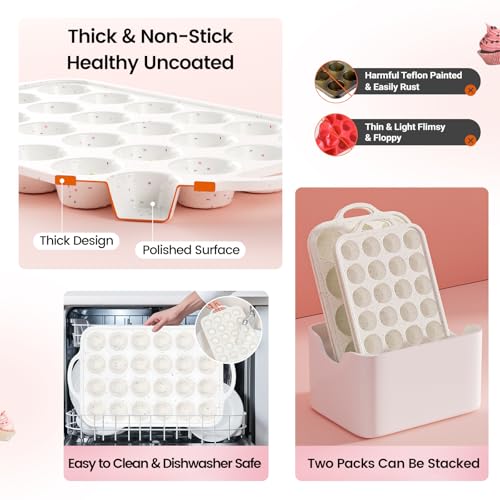 Silicone Muffin Pan with Metal Reinforced Frame (Standard + Mini)