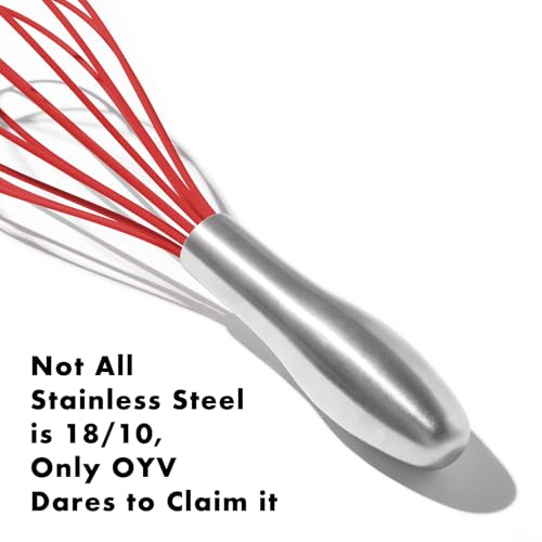 10 Inch Red Silicone Whisk (10 inch red)