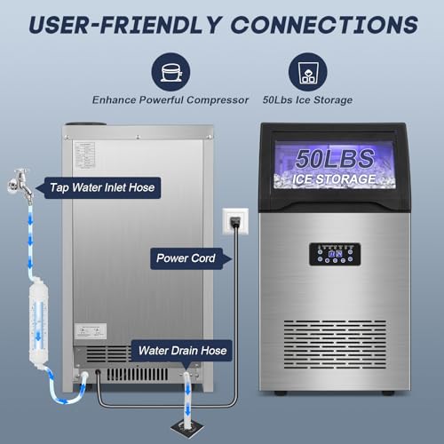 Commercial Ice Maker Machine 150LBS (Stainless Steel)