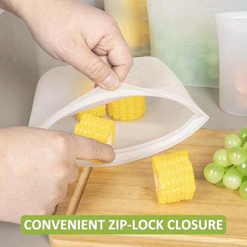Reusable Storage Bag (Translucent | XL+M+S+XS | 8 Pack)