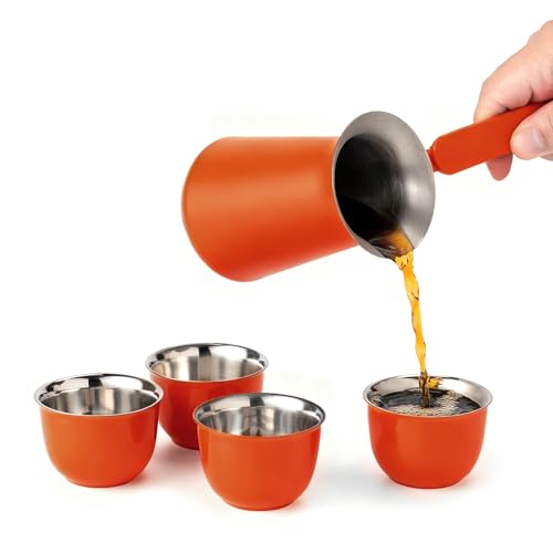 Turkish Coffee Pot Set (SET-Orange)