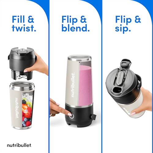 Flip Portable Blender with Insulated Cup (20 oz / Linen)