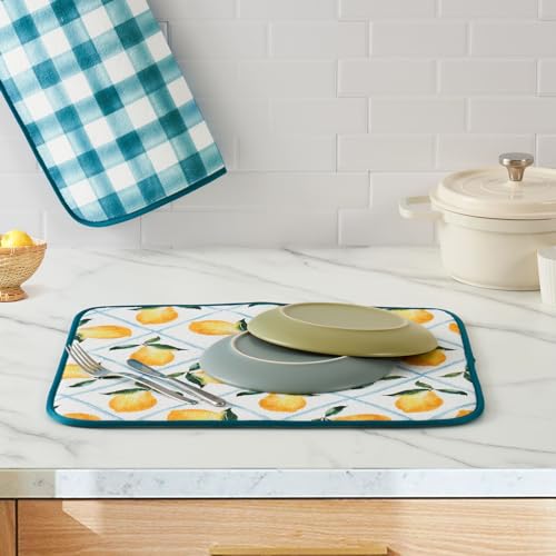 Dish Drying Mats 2 Pack (18''X24'' / Farmhouse Lemon)