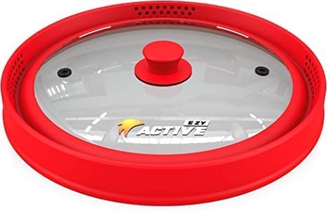 Collapsible Microwave Cover for Food (Red)