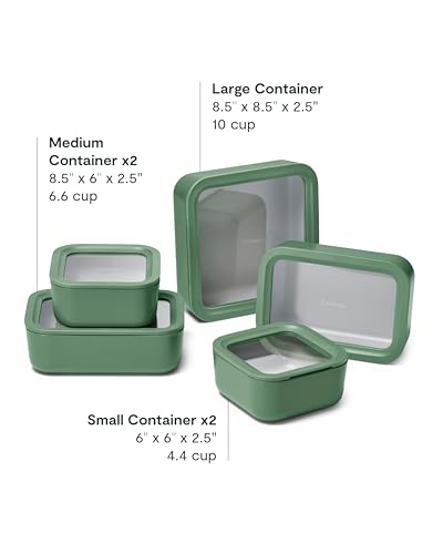 13 Piece Glass Food Storage Container Set (Sage / Food Storage Set (13x))