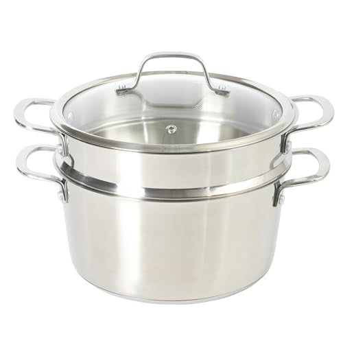 Kitchen Essentials Chef's Deck 3 (Stainless Steel / 5.3-Quart Dutch Oven w/ Steamer Insert)