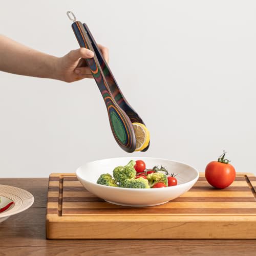 Pakkawood 9 Piece Rainbow Heart Wooden Utensils Set (9 PCS Rainbow)