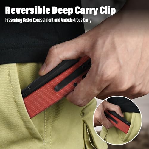 Penguin V2 Folding Pocket Knife (Red-Black)
