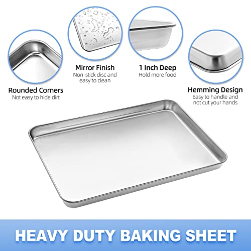 Baking Sheet with Wire Rack Set (12.4 x 10 x 1 inch)