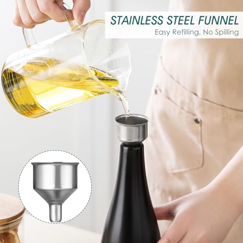 16 Oz Ceramic Olive Oil Dispenser Bottle (16 Ounces / Black)