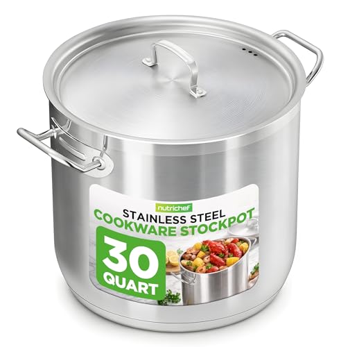 Stainless Steel Cookware Stockpot (Stainless Steel / 30 Quarts)