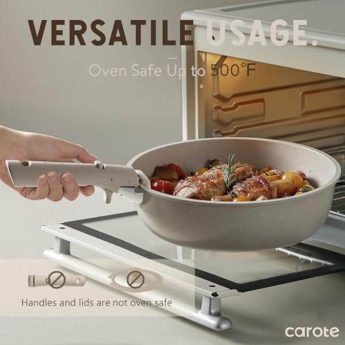 19pcs Pots and Pans Set Non Stick (Taupe / 19 PCS)