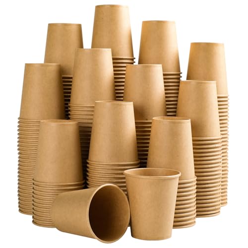 300 Pack 5 oz Paper Cups Disposable Kraft Mouthwash Cups Small (Brown / 5OZ-300PACK)