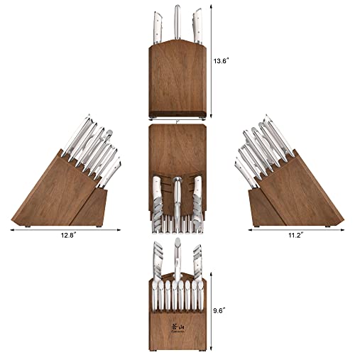 HELENA Series German Steel Forged Knife Block Set (23-Piece / White)