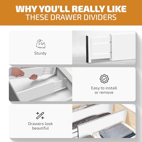 6 Pack Drawer Dividers (6 Count)