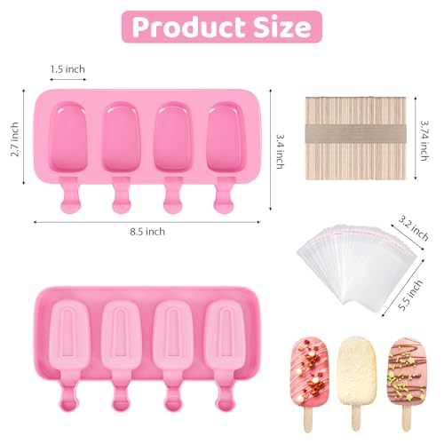 Popsicle Molds Set of 3 (Pink, Bule, Green / Large)
