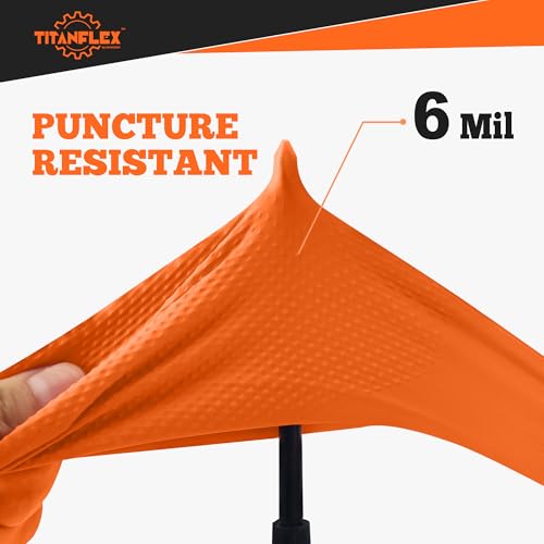 Heavy Duty Orange Nitrile Gloves (1000 Count)