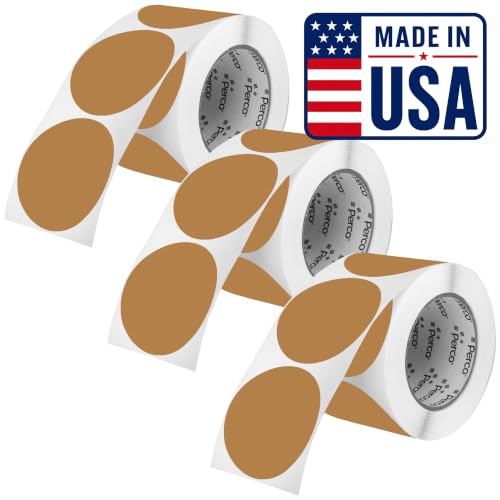 Kraft Brown Perforated Round Circle Dot Sticker 3 (Kraft Brown / 3 Inch)