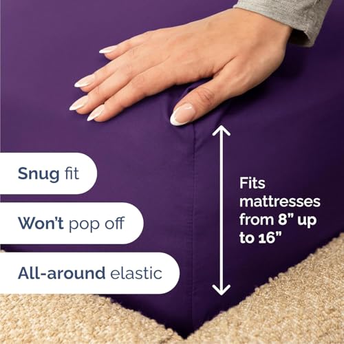 Cal King Size 4 Piece Sheet Set (36 - Purple / California King)