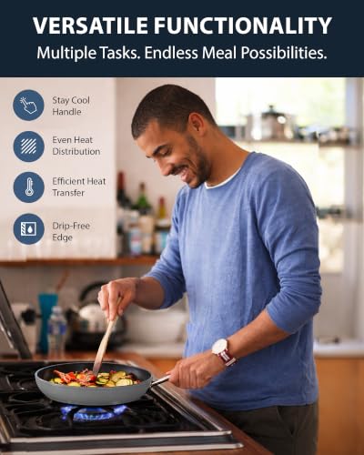 12pc Forged Lightweight Cookware Set (Cool Gray (G10))