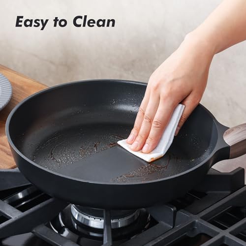 8Inch Nonstick Frying Pan Paella Pan (8 Inch / DARK Black)