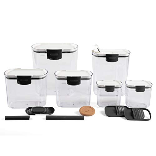 ProKeeper Baker's Airtight Kitchen Storage Canister Container Set for Flour (6 Count)